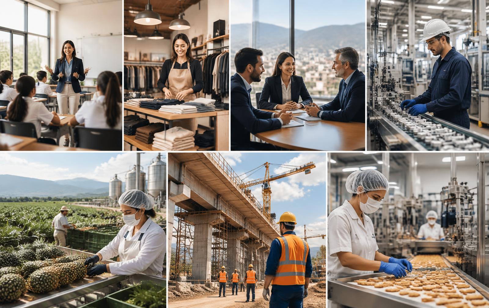 Panorama de industria, infraestructura, tecnología y comercio
